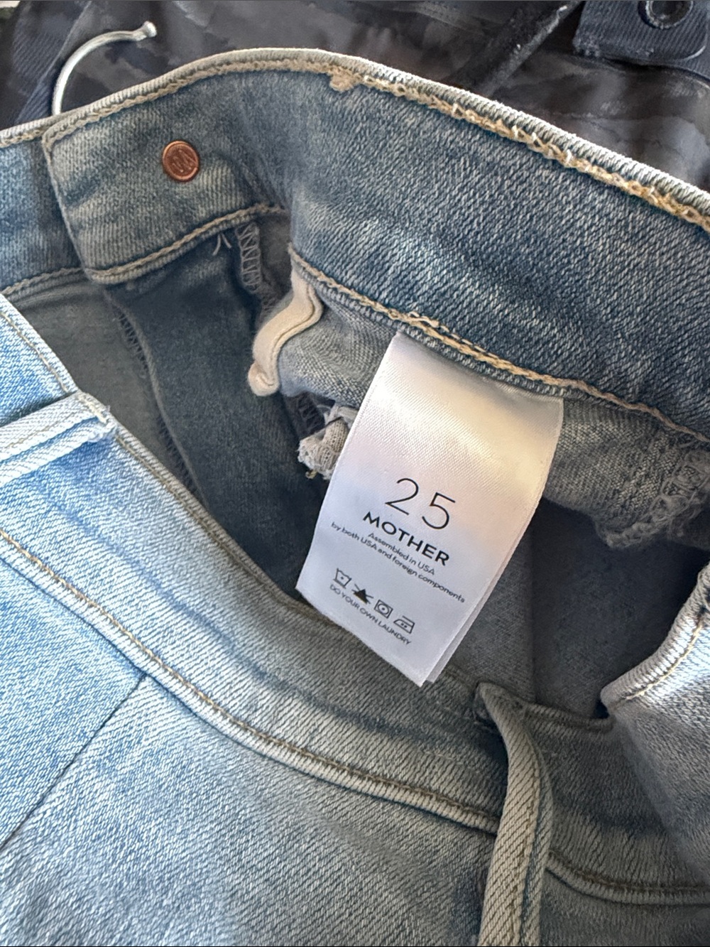 Mother Denim The Drama Mapping It Out size 0 25 women’s jeans pants HEMMED - Picture 8 of 10